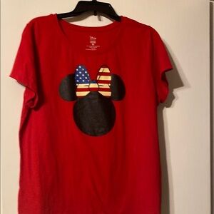 Disney Red and Black Minnie Mouse Tee